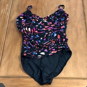 Magicsuit by Miracle Suit Colorful Patterned Swimsuit Size Small